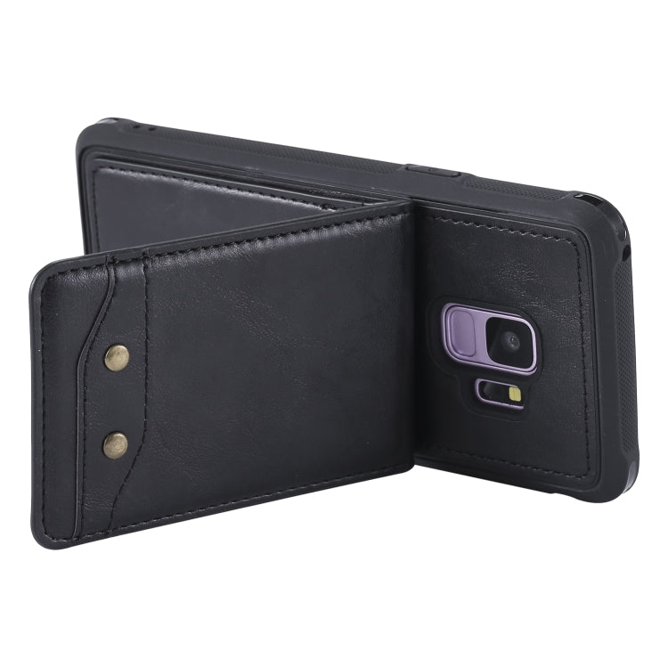 For Galaxy S9 Vertical Flip Shockproof Leather Protective Case with Long Rope, Support Card Slots & Bracket & Photo Holder & Wallet Function