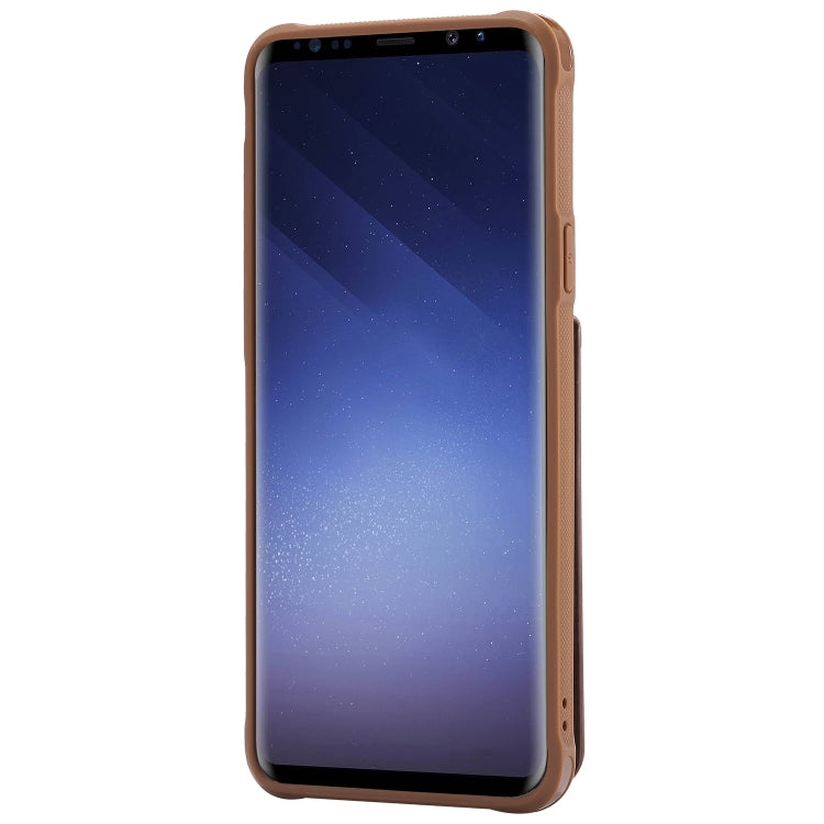 For Galaxy S9+ Vertical Flip Shockproof Leather Protective Case with Long Rope, Support Card Slots & Bracket & Photo Holder & Wallet Function