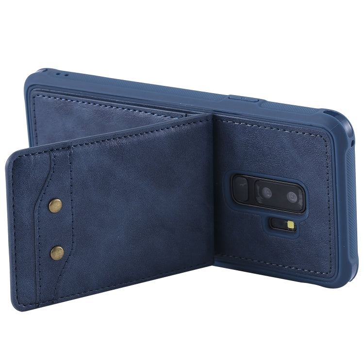 For Galaxy S9+ Vertical Flip Shockproof Leather Protective Case with Long Rope, Support Card Slots & Bracket & Photo Holder & Wallet Function