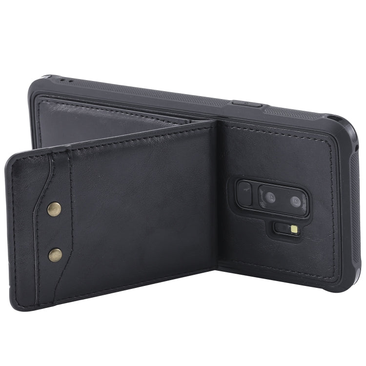 For Galaxy S9+ Vertical Flip Shockproof Leather Protective Case with Long Rope, Support Card Slots & Bracket & Photo Holder & Wallet Function