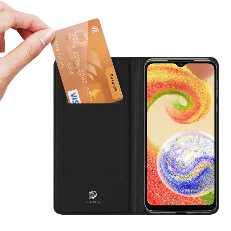 For Samsung Galaxy A04 164.4mm DUX DUCIS Skin Pro Series Leather Phone Case