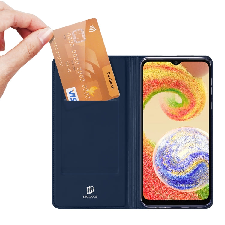 For Samsung Galaxy A04 164.4mm DUX DUCIS Skin Pro Series Leather Phone Case