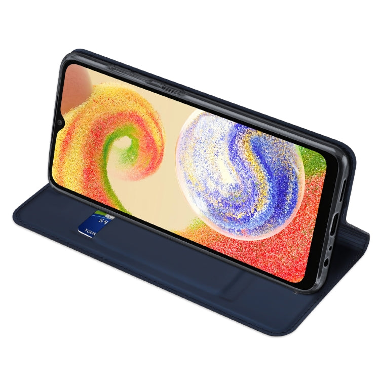 For Samsung Galaxy A04 164.4mm DUX DUCIS Skin Pro Series Leather Phone Case