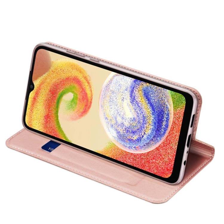 For Samsung Galaxy A04 164.4mm DUX DUCIS Skin Pro Series Leather Phone Case