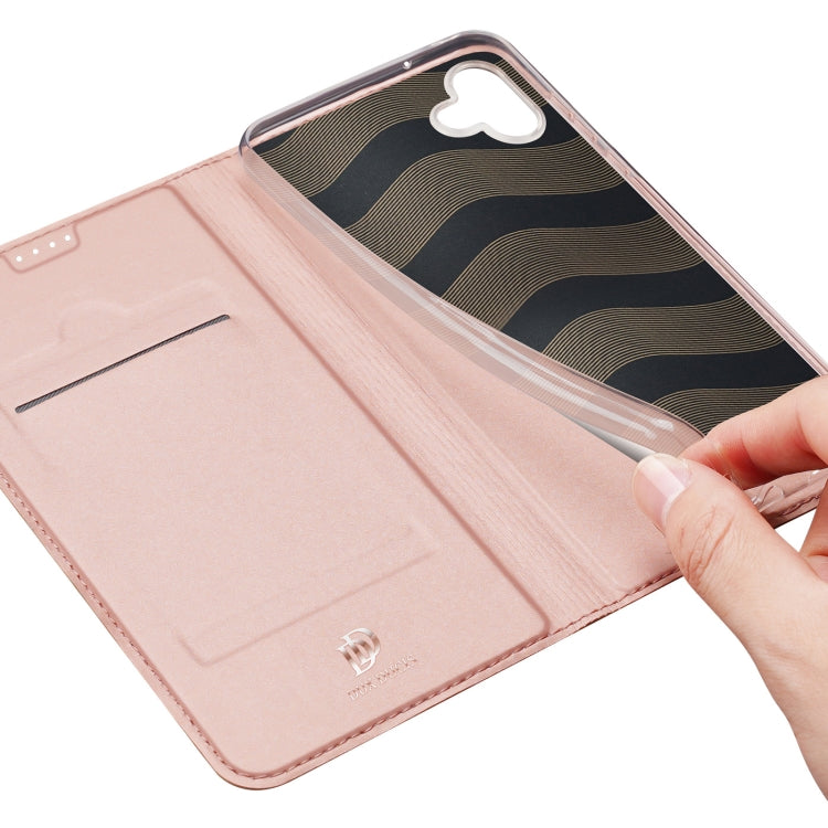 For Samsung Galaxy A04 164.4mm DUX DUCIS Skin Pro Series Leather Phone Case