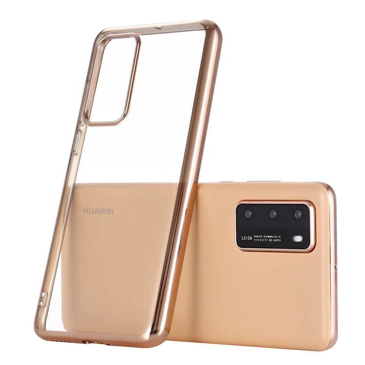 For Huawei P40 GEBEI Plating TPU Shockproof Protective Case
