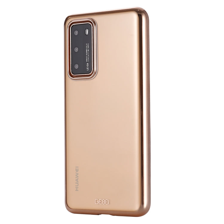 For Huawei P40 GEBEI Plating TPU Shockproof Protective Case