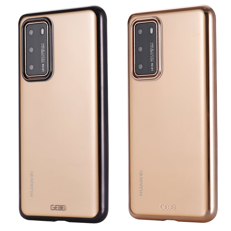 For Huawei P40 GEBEI Plating TPU Shockproof Protective Case