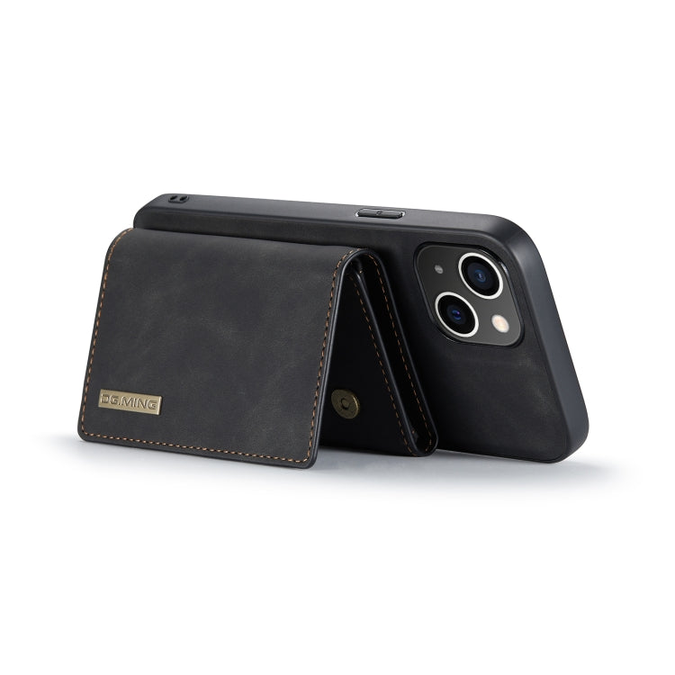 For iPhone 14 Plus DG.MING M1 Series 3-Fold Multi Card Wallet Leather Case