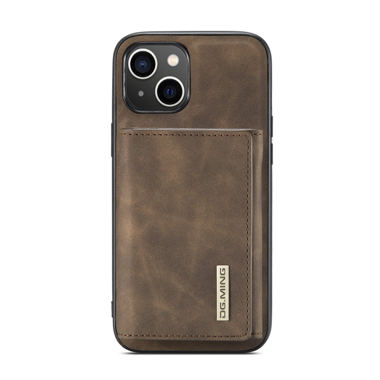 For iPhone 14 Plus DG.MING M1 Series 3-Fold Multi Card Wallet Leather Case