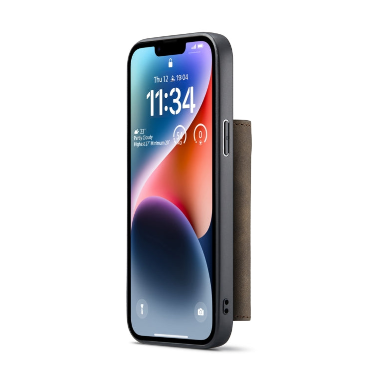 For iPhone 14 Plus DG.MING M1 Series 3-Fold Multi Card Wallet Leather Case