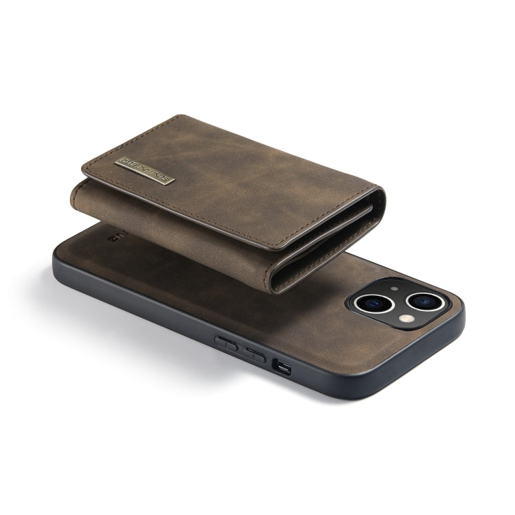 For iPhone 14 Plus DG.MING M1 Series 3-Fold Multi Card Wallet Leather Case