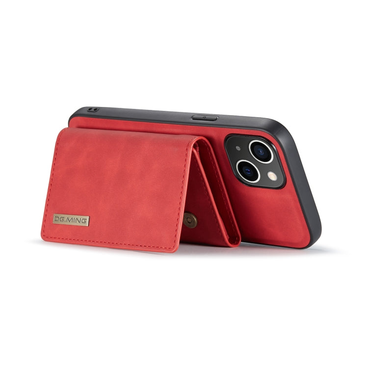 For iPhone 14 Plus DG.MING M1 Series 3-Fold Multi Card Wallet Leather Case