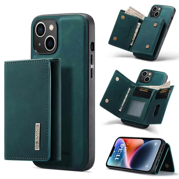 For iPhone 14 Plus DG.MING M1 Series 3-Fold Multi Card Wallet Leather Case