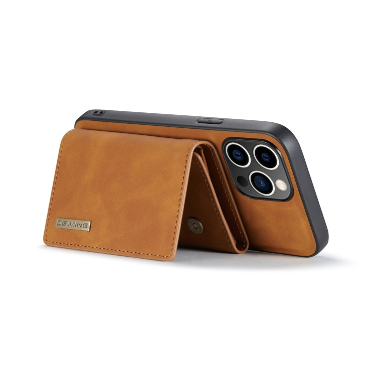 For iPhone 14 Pro DG.MING M1 Series 3-Fold Multi Card Wallet Leather Case