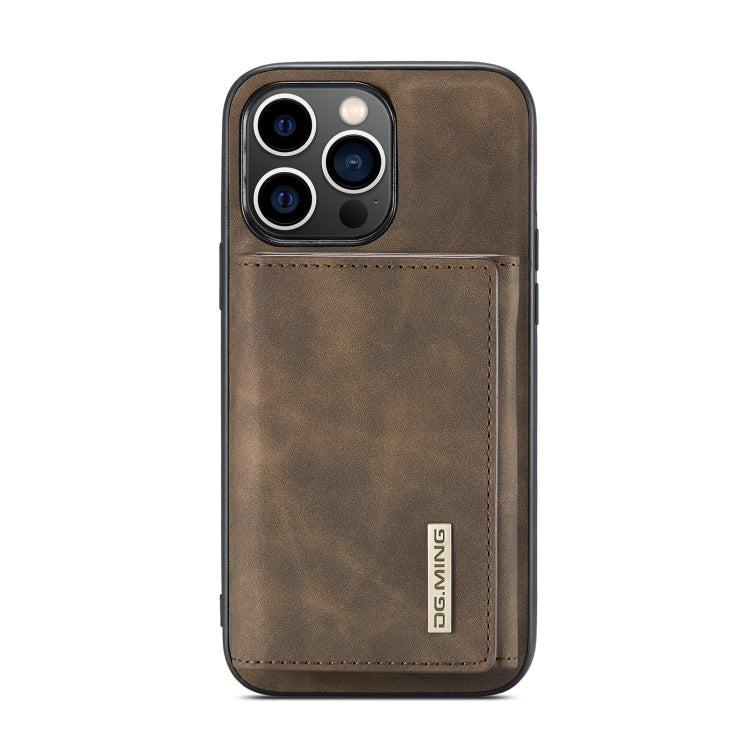 For iPhone 14 Pro DG.MING M1 Series 3-Fold Multi Card Wallet Leather Case
