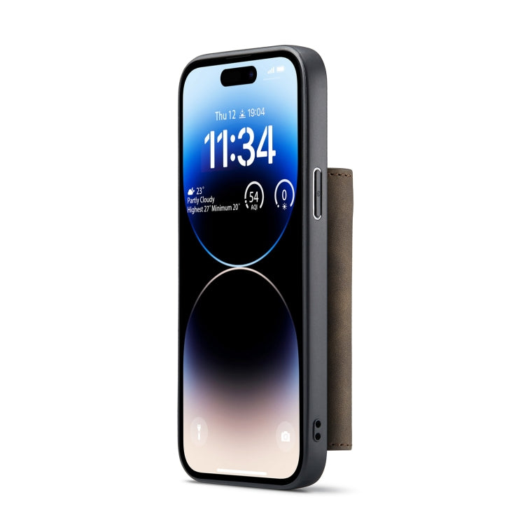 For iPhone 14 Pro DG.MING M1 Series 3-Fold Multi Card Wallet Leather Case