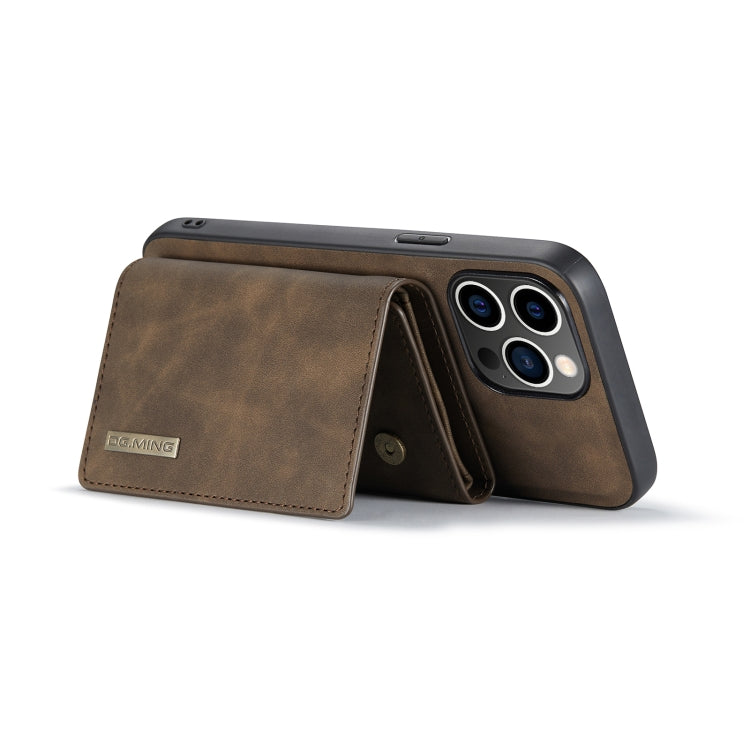 For iPhone 14 Pro DG.MING M1 Series 3-Fold Multi Card Wallet Leather Case