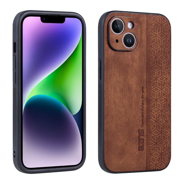 For iPhone 13 AZNS 3D Embossed Skin Feel Phone Case