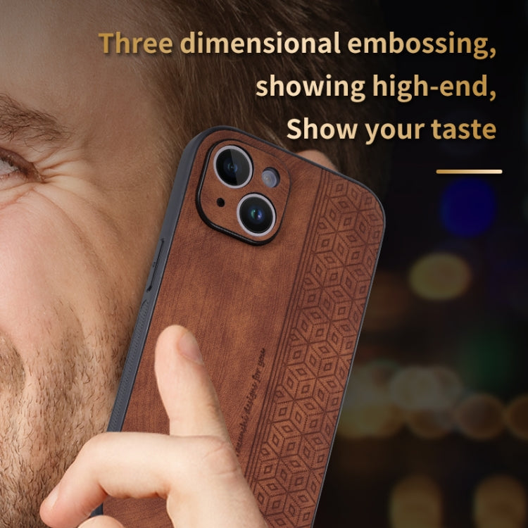 For iPhone 13 AZNS 3D Embossed Skin Feel Phone Case