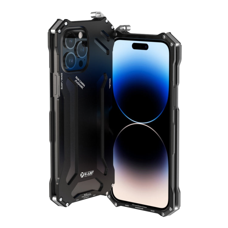 For iPhone 14 Pro R-JUST RJ17 Shockproof Armor Metal Phone Case