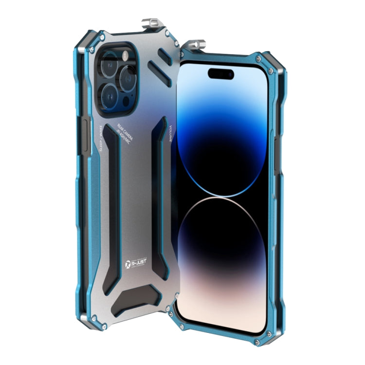 For iPhone 14 Pro R-JUST RJ17 Shockproof Armor Metal Phone Case