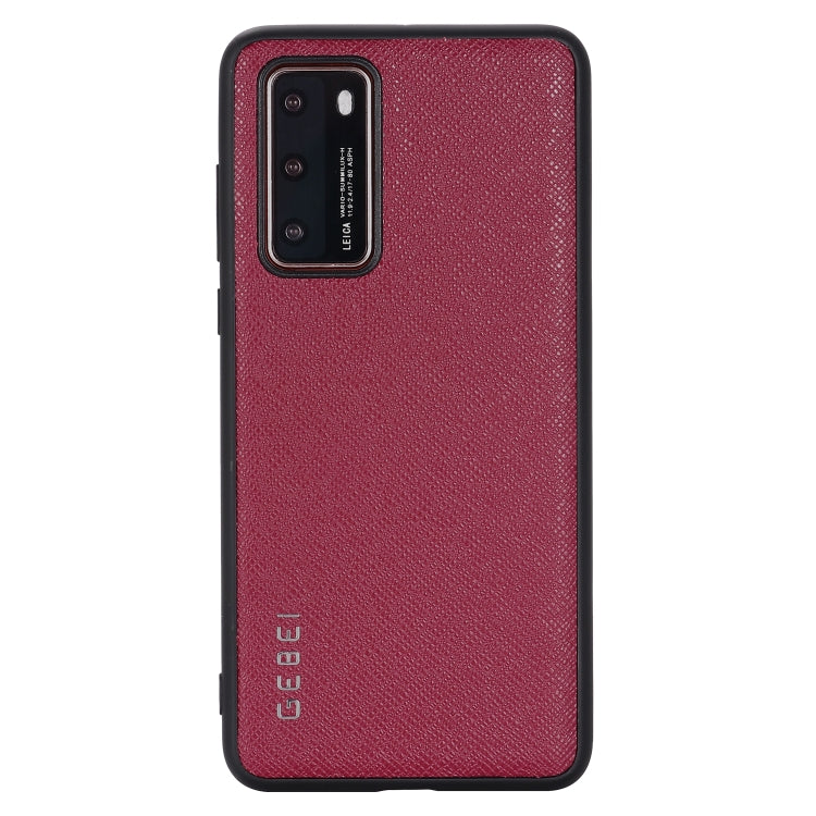 For Huawei P40 GEBEI Full-coverage Shockproof Leather Protective Case
