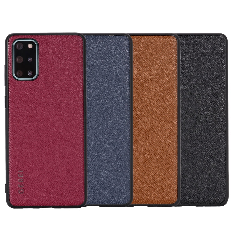 For Galaxy S20+ GEBEI Full-coverage Shockproof Leather Protective Case