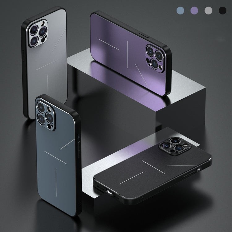 For iPhone 14 Pro R-JUST RJ52 3-Line Style Metal TPU Shockproof Phone Case