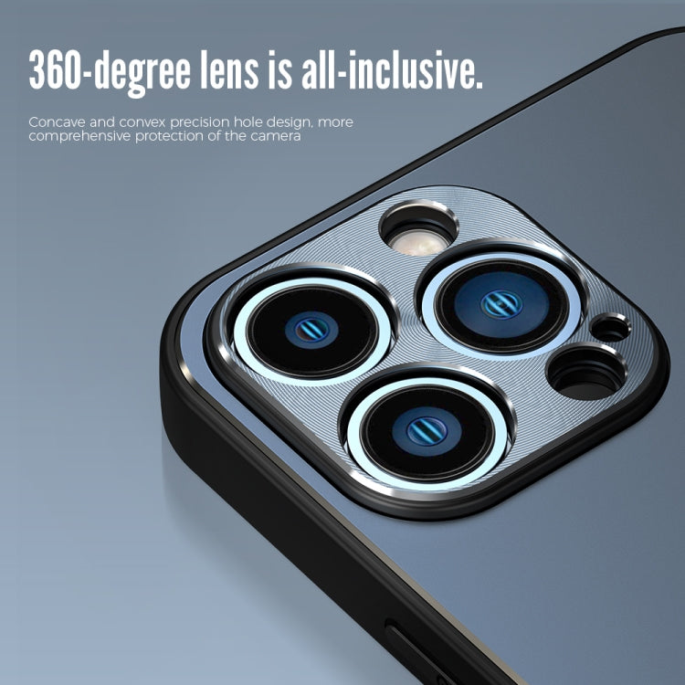 For iPhone 14 Pro R-JUST RJ52 3-Line Style Metal TPU Shockproof Phone Case