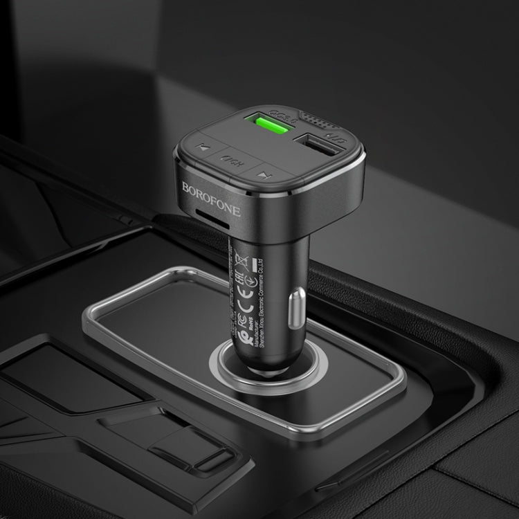 Borofone BC43 Flash QC3.0 Car Bluetooth 5.0 FM Transmitter(Black)