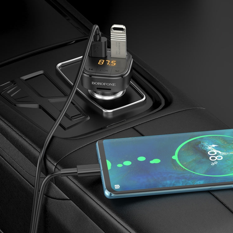 Borofone BC43 Flash QC3.0 Car Bluetooth 5.0 FM Transmitter(Black)