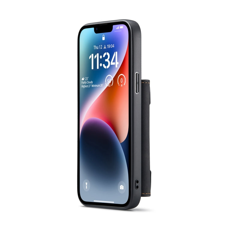 For iPhone 14 Plus DG.MING M2 Series 3-Fold Card Bag Leather Case