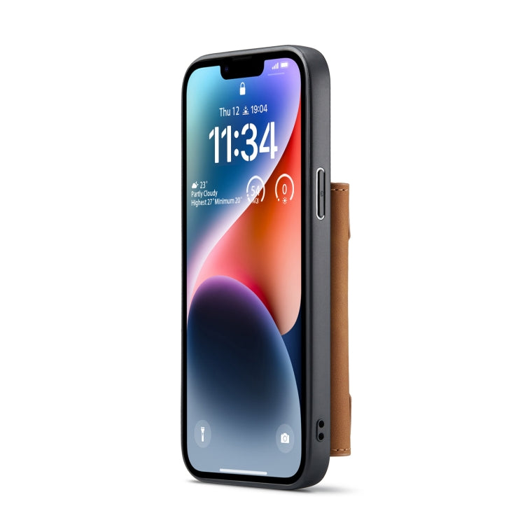 For iPhone 14 Plus DG.MING M2 Series 3-Fold Card Bag Leather Case