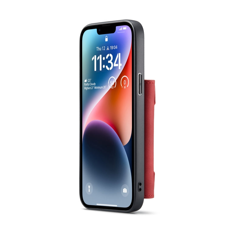 For iPhone 14 Plus DG.MING M2 Series 3-Fold Card Bag Leather Case