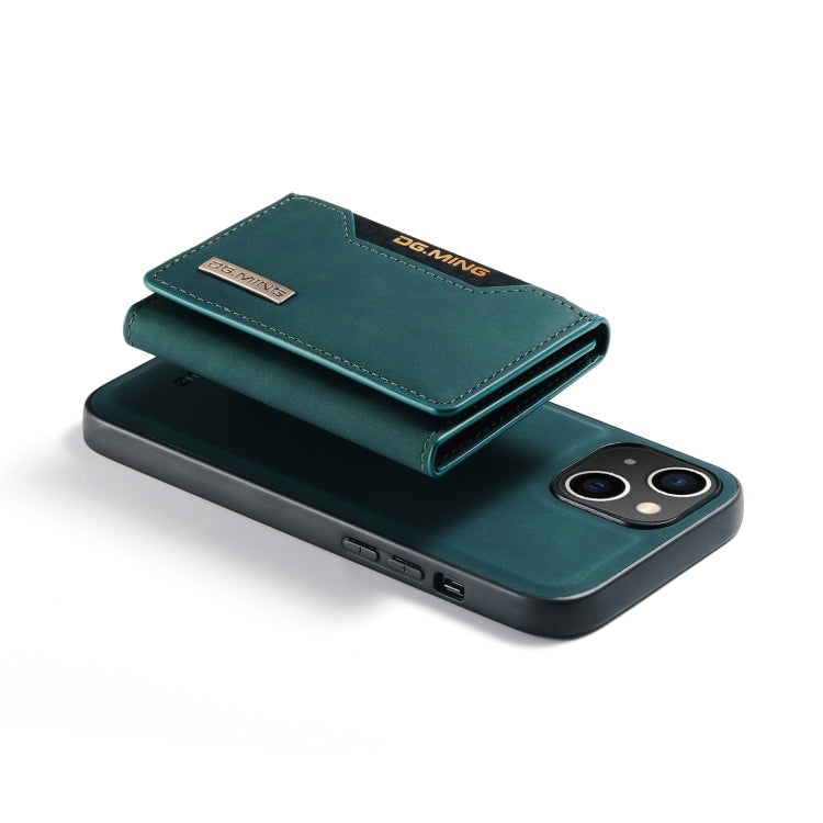 For iPhone 14 Plus DG.MING M2 Series 3-Fold Card Bag Leather Case
