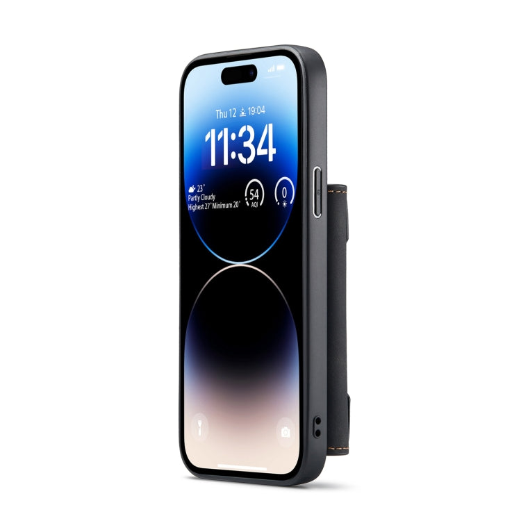 For iPhone 14 Pro DG.MING M2 Series 3-Fold Card Bag Leather Case