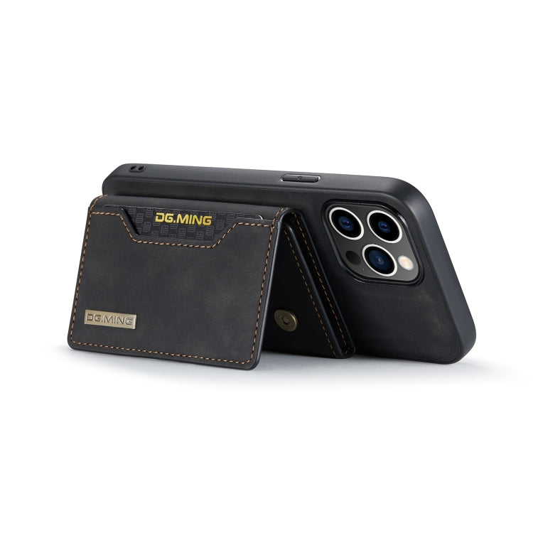 For iPhone 14 Pro DG.MING M2 Series 3-Fold Card Bag Leather Case