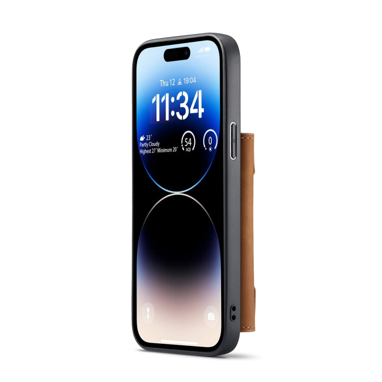 For iPhone 14 Pro DG.MING M2 Series 3-Fold Card Bag Leather Case