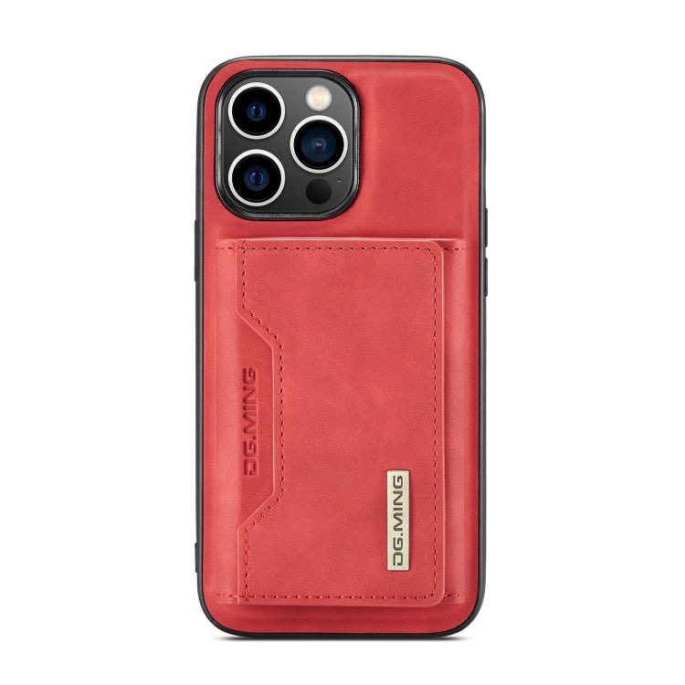 For iPhone 14 Pro DG.MING M2 Series 3-Fold Card Bag Leather Case