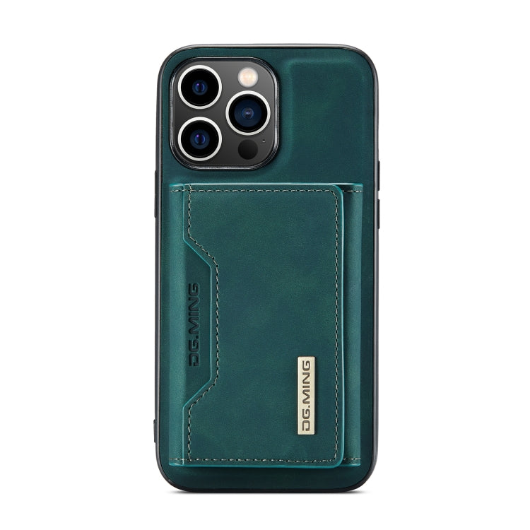 For iPhone 14 Pro DG.MING M2 Series 3-Fold Card Bag Leather Case