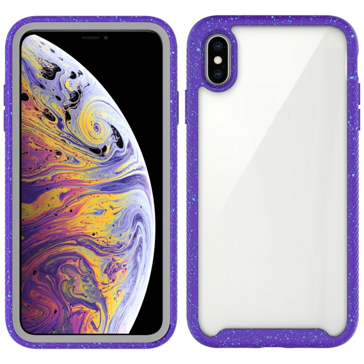For iPhone XS Max Shockproof Starry Sky PC + TPU Protective Case