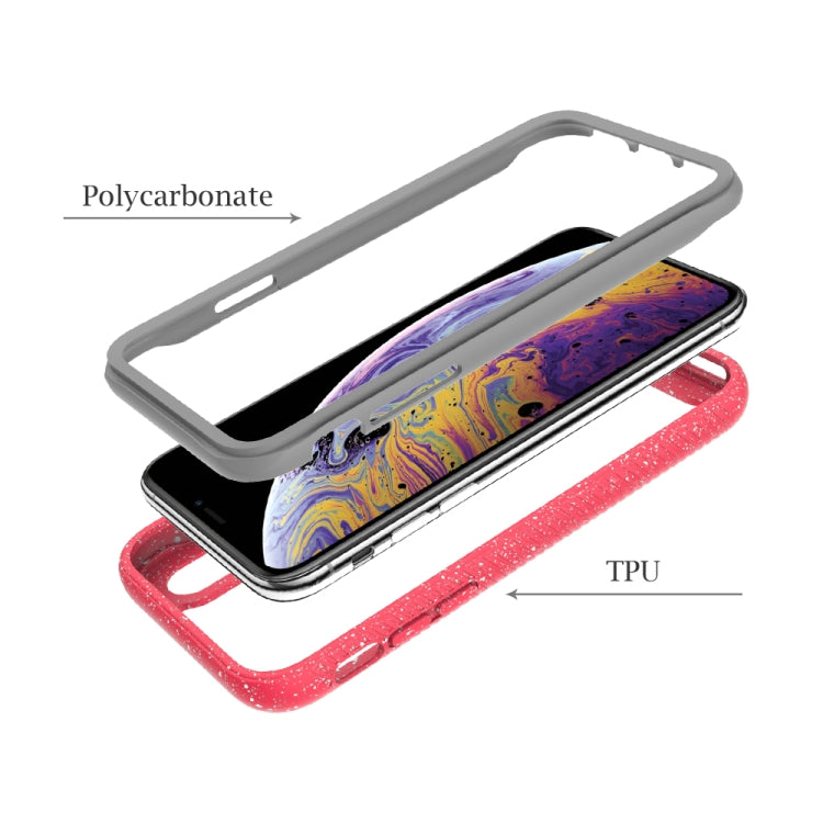 For iPhone X / XS Shockproof Starry Sky PC + TPU Protective Case