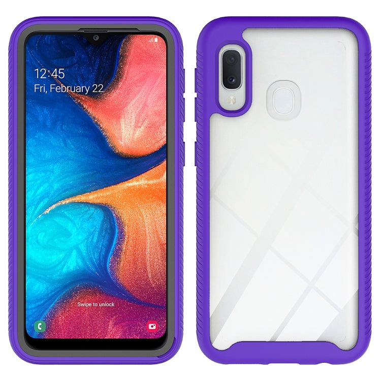 For Galaxy A20e Shockproof Starry Sky PC + TPU Protective Case