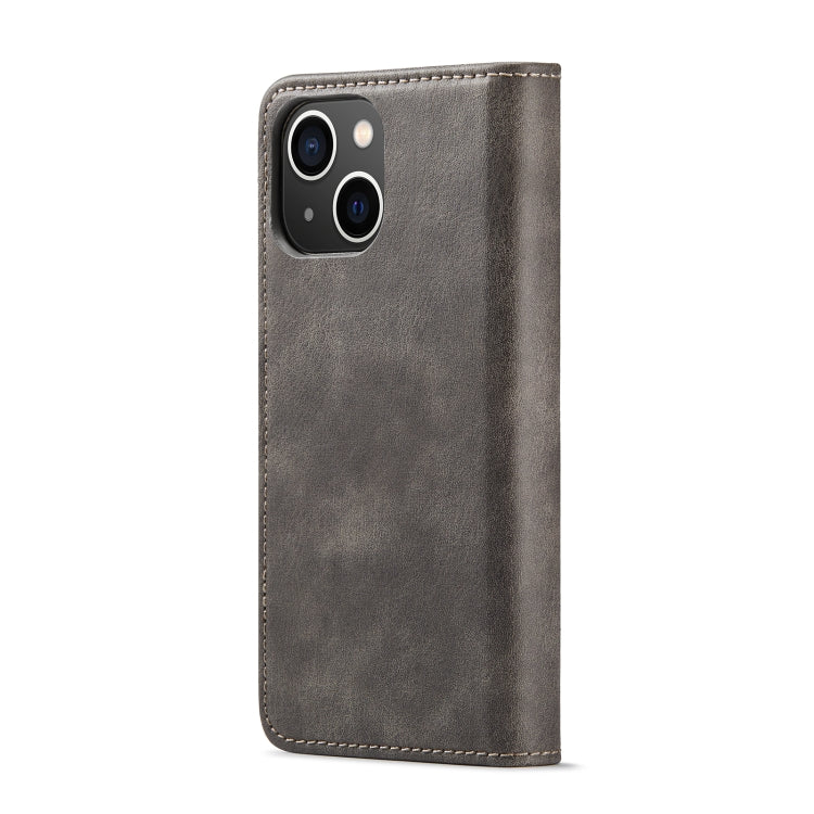 For iPhone 14 DG.MING Crazy Horse Texture Detachable Magnetic Leather Case