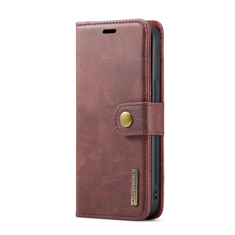 For iPhone 14 Plus DG.MING Crazy Horse Texture Detachable Magnetic Leather Case