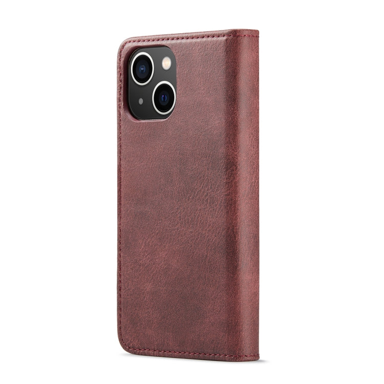 For iPhone 14 Plus DG.MING Crazy Horse Texture Detachable Magnetic Leather Case