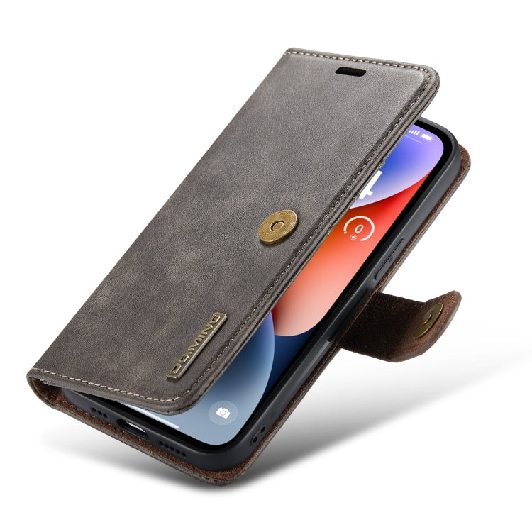For iPhone 14 Plus DG.MING Crazy Horse Texture Detachable Magnetic Leather Case