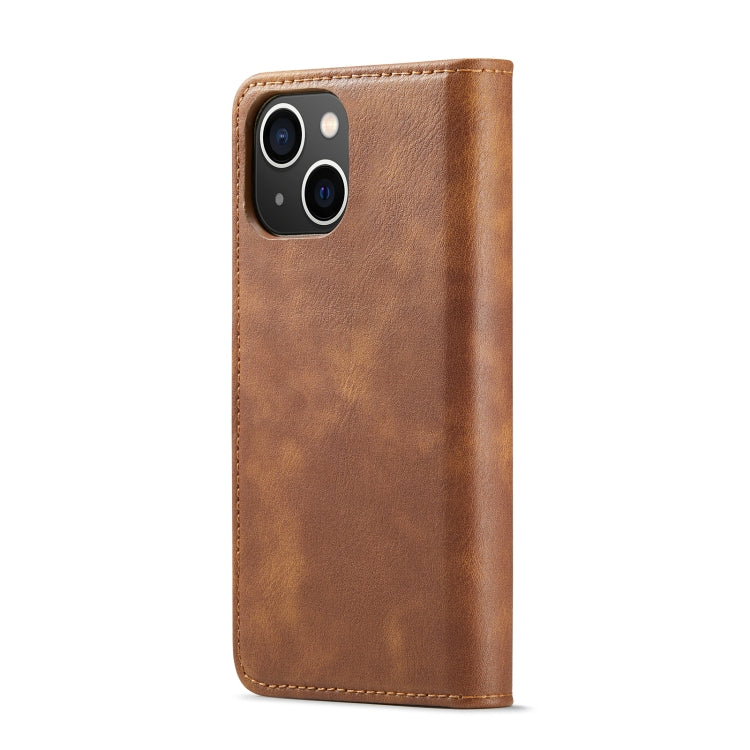 For iPhone 14 Plus DG.MING Crazy Horse Texture Detachable Magnetic Leather Case