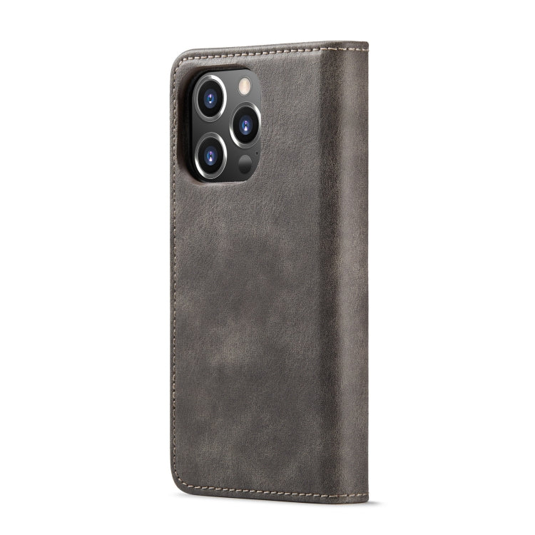 For iPhone 14 Pro DG.MING Crazy Horse Texture Detachable Magnetic Leather Case